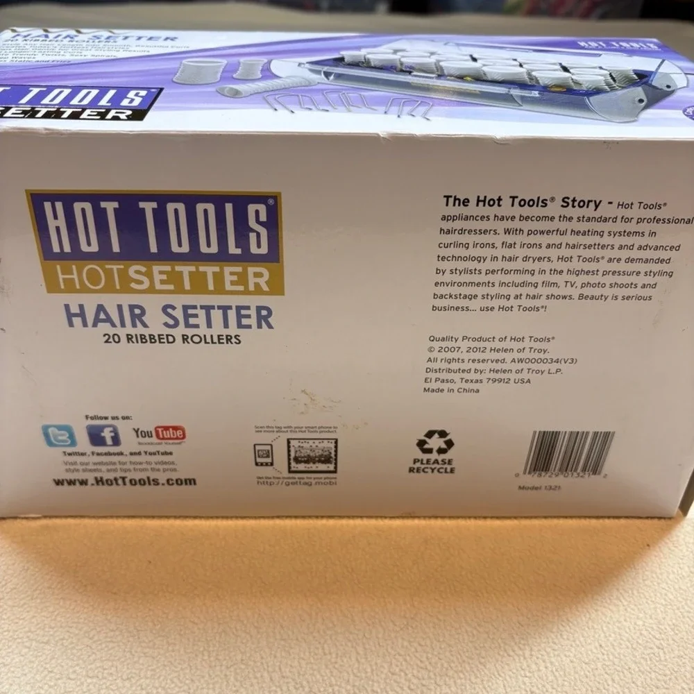 Hot Tools Professional Hotsetter 20‎ Ribbed Rollers Purple Model 1321 Works READ